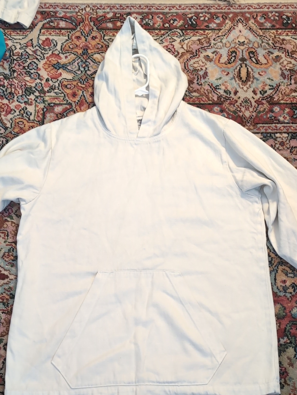 Jungmaven White Hooded Pullover Sweatshirt